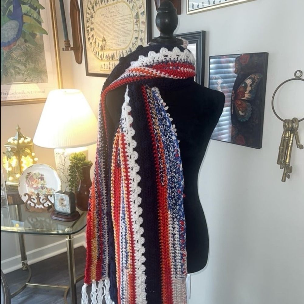 Handcrafted Multicolor Crochet Scarf